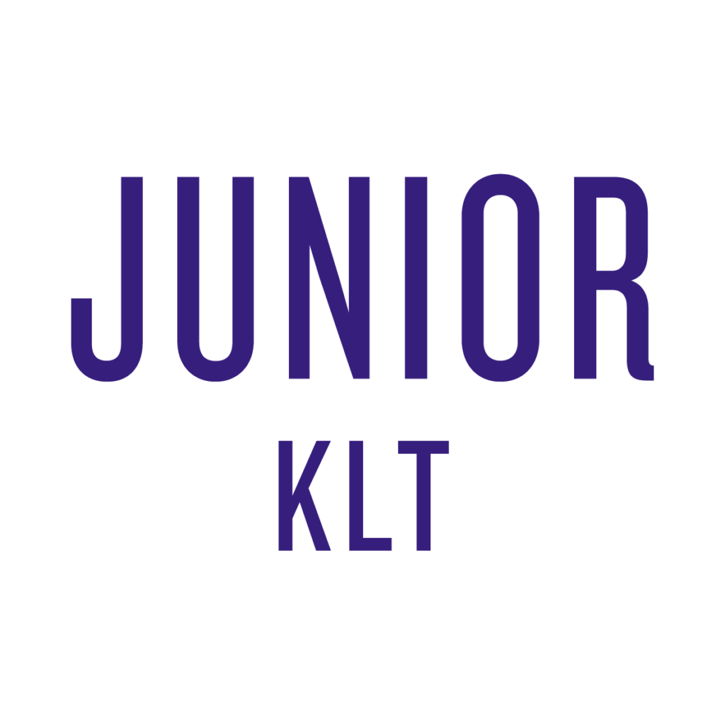 Junior KLT logo mustikka