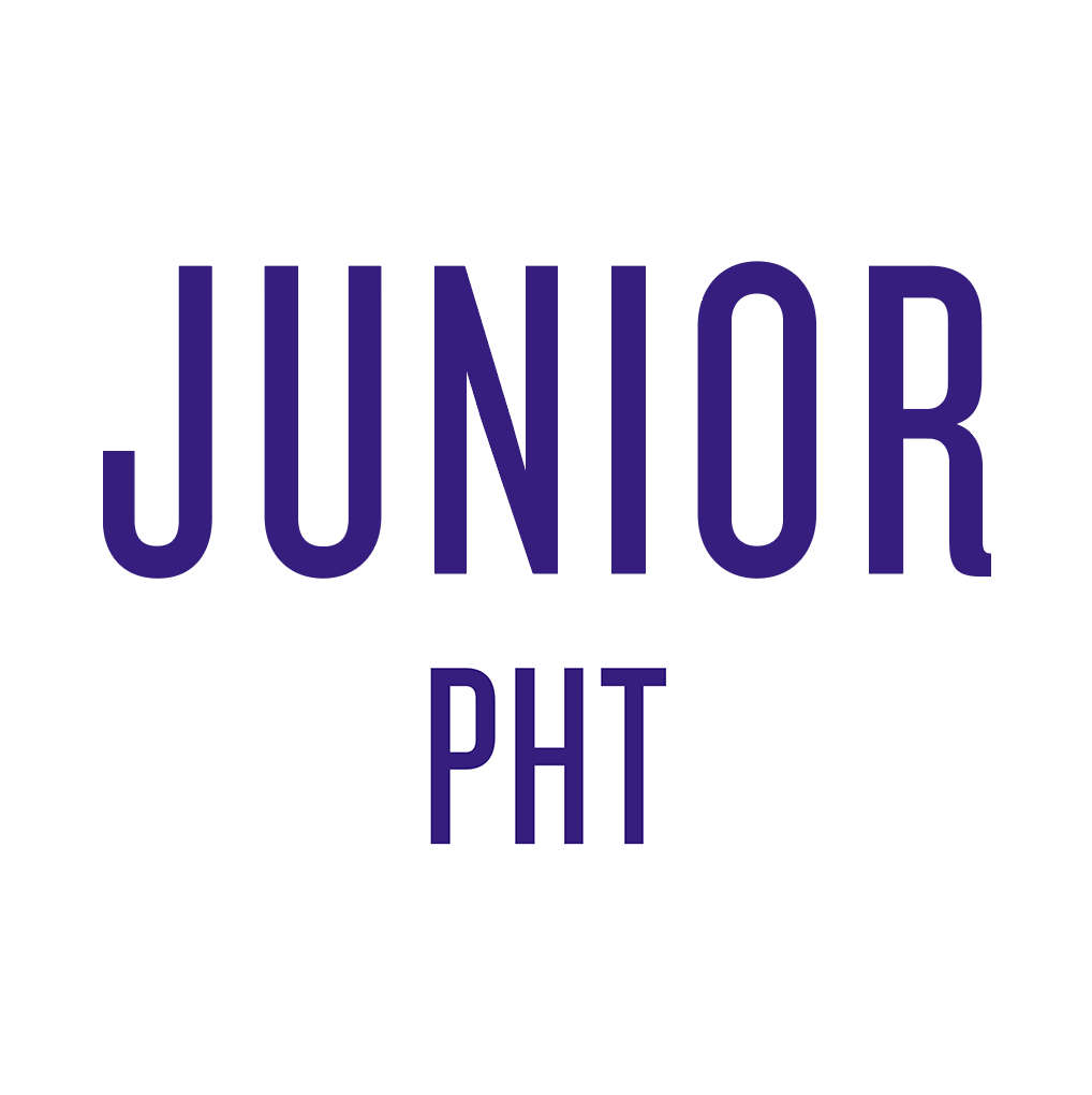 Junior PHT logo mustikka